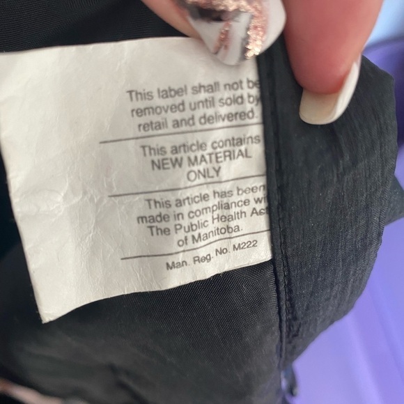 Vintage 80s ski jacket retro nylon black button up shoulder padded - Picture 13 of 16